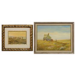 Ernie Caviness, pair of oil paintings