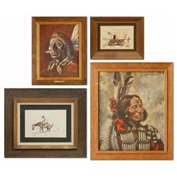 Four Paintings by Linda Boothman, Dianne Van Dlac, William MacLane, Robert Freeman