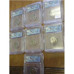 7-AUTHENTIC BUFFALO NICKELS ICG SLABS