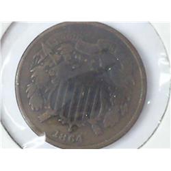 1864 TWO CENT PIECE