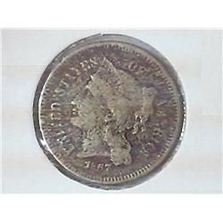 1867 THREE CENT PIECE (NICKEL)