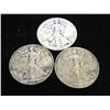 Image 1 : 1941, 42 & 42 WALKING LIBERTY HALF DOLLARS