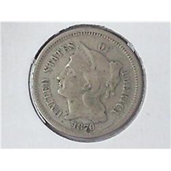 1870 THREE CENT PIECE (NICKEL)