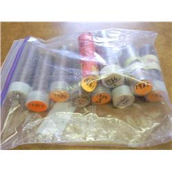 10 ASSORTED ROLLS OF SOLID DATE LINCOLN WHEATS