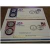 Image 1 : 2 US MINT 50 STATE QUARTERS FDC'S (IN & MA)
