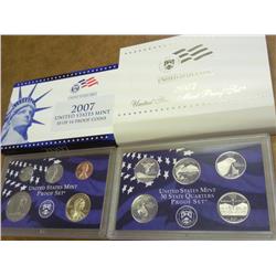 PARTIAL 2007 US PROOF SET NO DOLLARS