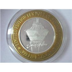 1996 STRATOSHERE CASINO $10 SILVER TOKEN (UNC)
