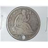Image 1 : 1853 SEATED LIBERTY HALF DOLLAR HOLED