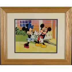 Mickey Loves Minnie Mouse Ltd Ed Disney Sericel,COA Frm