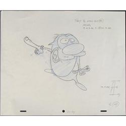 Cartoon Ren and Stimpy Show Animation Drawing Original