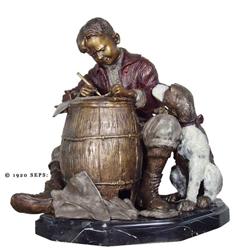 Norman Rockwell Ltd Ed Bronze Sculpture: Pen Pals