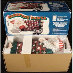 Motionettes Animated Christmas Figure Sleeping Santa