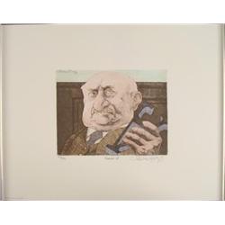 Charles Bragg Signed Numbered Color Etching Exhibit A