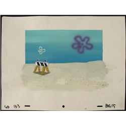 Production Original Background Art SpongeBob Road Block