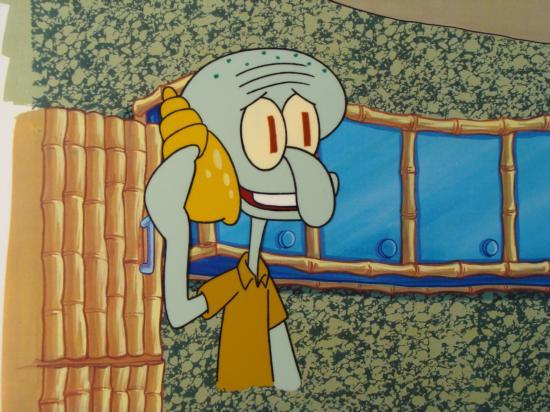 SPONGEBOB Squidward Telephone Original Production Cel