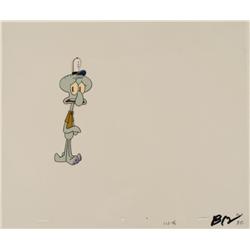 Nervous Squidward Original Animation SpongeBob Cel Art