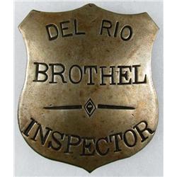 DEL RIO BROTHEL INSPECTOR BADGE