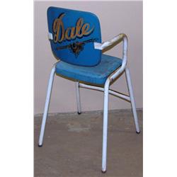 VINTAGE CHILD'S METAL KITCHEN CHAIR - MARKED DALE