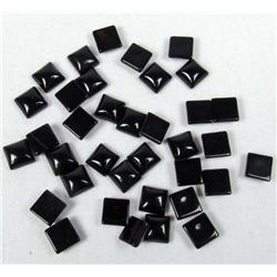 LOT OF 35.5 CTS. OF NATURAL BLACK ONYX  - TOP QUAL