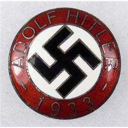 WW2 GERMAN NAZI ENAMELED BADGE - Maker marked RZM