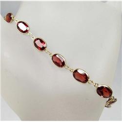 14K GOLD AND GEMSTONE LADIES BRACELET - 4.2 GRAMS
