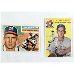 LOT OF 2 1950'S TOPPS BASEBALL CARDS BURDETTE AND