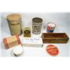 Image 1 : LOT OF VINTAGE ADVERTISING TIN, BOXES, MORE - Incl