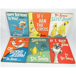 LOT OF 6 VINTAGE DR. SEUSS CHILDREN'S BOOKS - Some