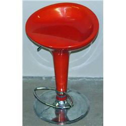 VINTAGE RETRO ORANGE STOOL - ADJUSTIBLE - Must arr