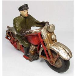 CAST IRON MOTORCYCLE PATROL TOY