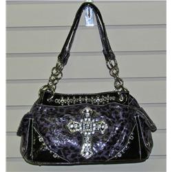 LADIES FASHION PURSE W/ RHINESTONE EMBELSHIMENTS -