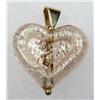 Image 1 : 14K GOLD AND GLASS LADIES PENDANT - 5.3 GRAMS