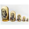 Image 1 : SET OF 5 RUSSIAN NESTING DOLLS - FAMOUS AMERICANS