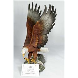 MASTERPIECE PORCELAIN EAGLE STATUE W/ COA - Approx