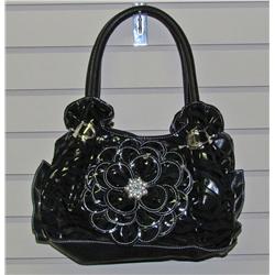 LADIES FASHION PURSE W/ RHINESTONE EMBELLSHMENTS -