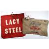 Image 1 : LOT OF 2 PRIMITIVE ADVERTISING - Lacy Steel flag a
