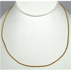 14K GOLD LADIES NECKLACE - 4.3 GRAMS - APPROX. 17"