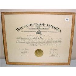 1941 BOY SCOUTS OF AMERICA SILVER BEAVER AWARD - F