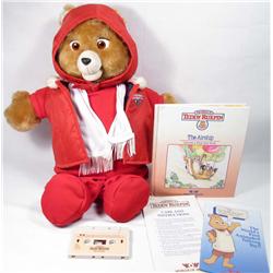 TEDDY RUXPIN ANIMATED TALKING TOY W/ BOOK AND INST