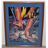 Image 1 : NACONA BOOTS ADVERTISING ART PRINT - FRAMED - Appr