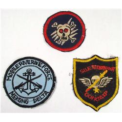 LOT OF 3 VIETNAM WAR PATCHES - THEATER MADE