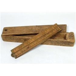 VINTAGE STANLEY NO. 68 FOLDING RULER IN ORIG. BOX