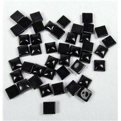 LOT OF 46.1 CTS. OF NATURAL BLACK ONYX  - TOP QUAL