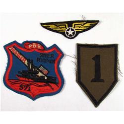 LOT OF 3 VIETNAM WAR PATCHES - THEATER MADE