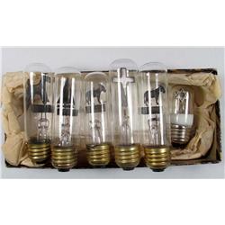 LOT OF 6 VINTAGE LIGHT BULBS W/ FIGURAL FILLIMENTS