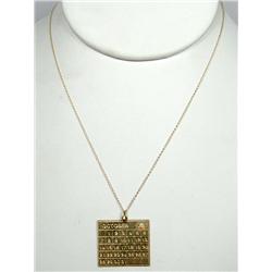 14K GOLD LADIES NECKLACE W/ PENDANT - 1.8 GRAMS -