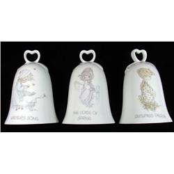 LOT OF 3 PRECIOUS MOMENTS BELLS