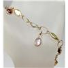 Image 1 : 10K GOLD AND GEMSTONE LADIES BRACELET - 4.7 GRAMS