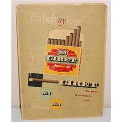 VINTAGE FOREIGN CIGARETTE STORE ADVERTISING SIGN -