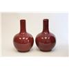 Image 1 : Pair bottle form Oxblood vases
